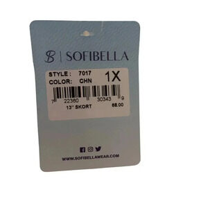 NWT SOFIBELLA Airflow Tennis Pickleball Skirt Built In Shorts Size 1X